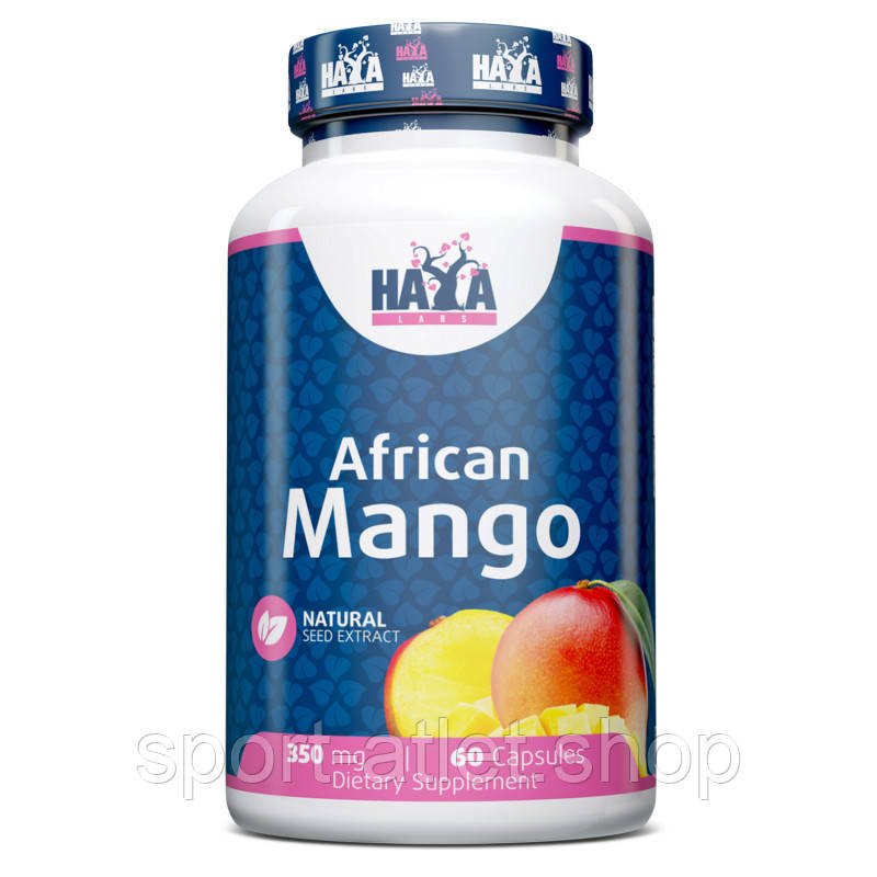Натуральна добавка Haya Labs African Mango 350 mg, 60 капсул, фото 1