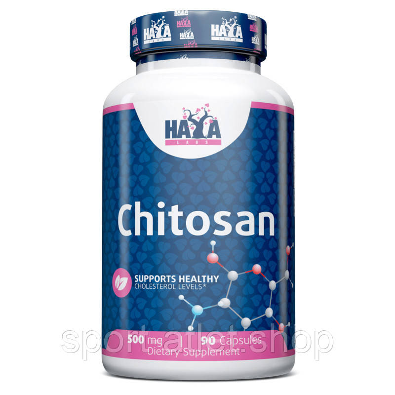 Натуральна добавка Haya Labs Chitosan 500 mg, 90 капсул