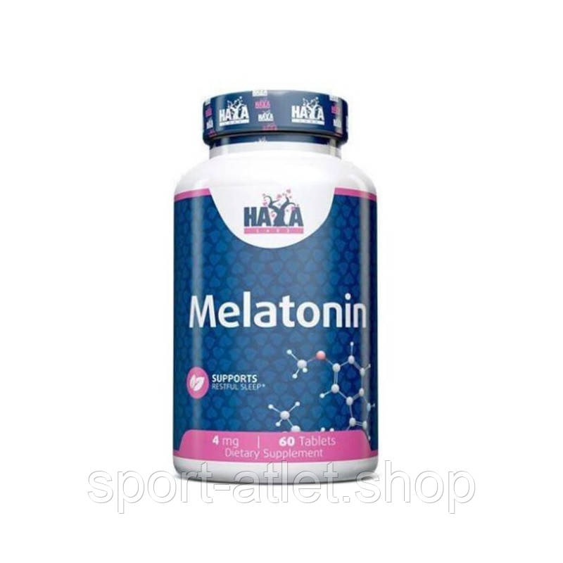 Натуральна добавка Haya Labs Melatonin 4 mg, 60 таблеток