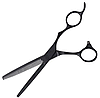 Перукарські ножиці філірувальні Olivia Garden Silk Cut 6.35"T Eur Thinner, чорні матові (OGSSC635), фото 3
