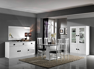 Столова Аврора Чисто  Білий Глянець