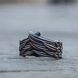 Кільце печатка перстень чоловіче сталеве CRYWING 19 з медичної неіржавної сталі з Крилами, фото 4