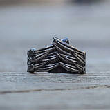 Кільце печатка перстень чоловіче сталеве CRYWING 19 з медичної неіржавної сталі з Крилами, фото 2