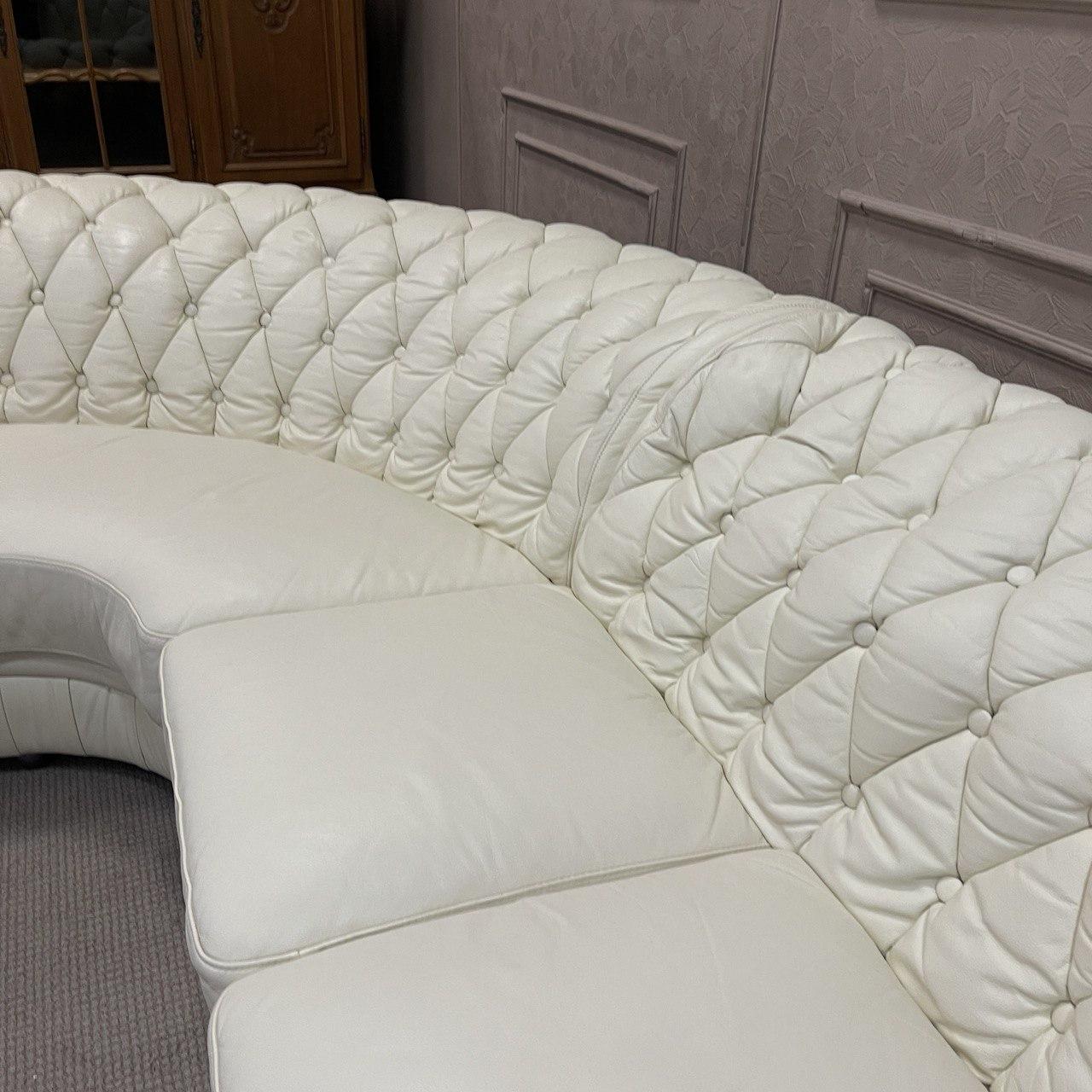 Кожаный белый диван CHESTERFIELD - фото 4 - id-p1810511651