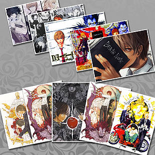 Набір плакатів (10шт) А4 Аніме Death Note 000