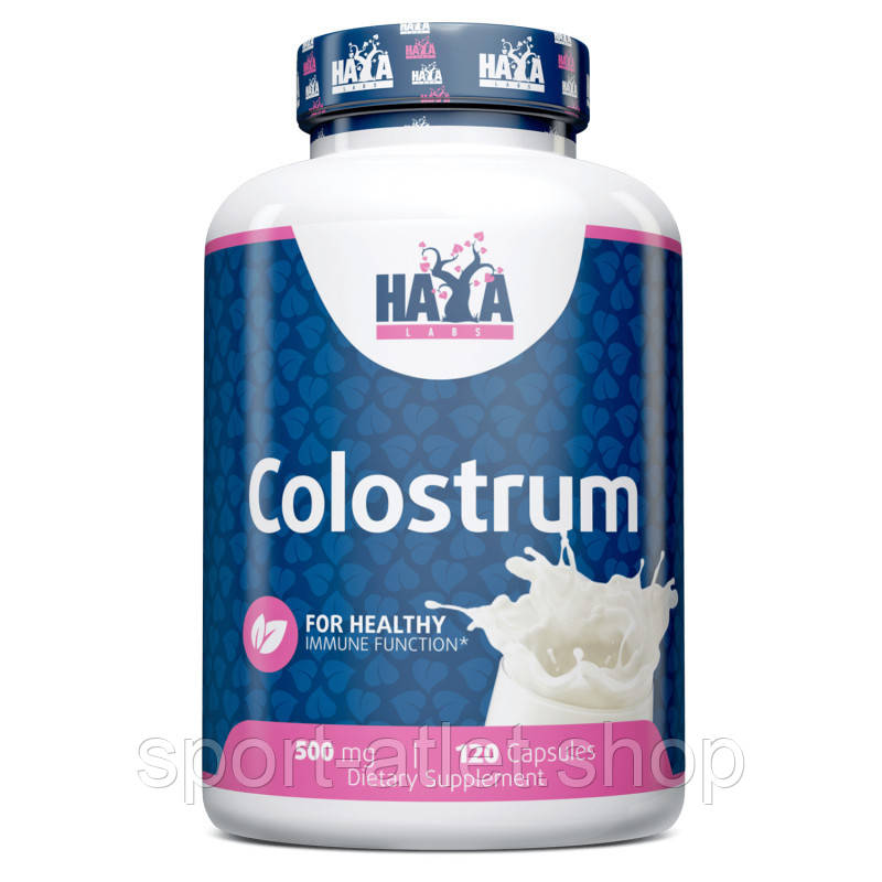 Натуральна добавка Haya Labs Colostrum 500 mg, 120 капсул