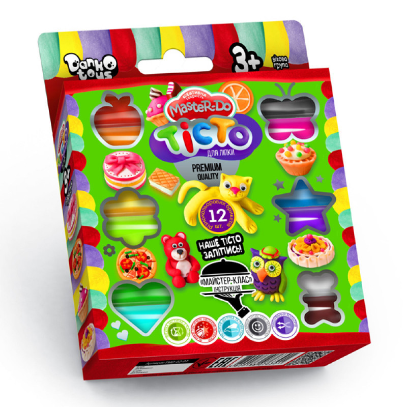 Тісто для ліплення Danko Toys Master Do ДТ-TЛ-02-13 12 кольорів ID 4363268