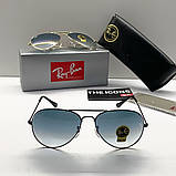 Жіночі сонцезахисні окуляри RAY BAN aviator black (2902), фото 2