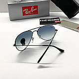 Жіночі сонцезахисні окуляри RAY BAN aviator black (2902), фото 4