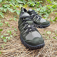 Кроссовки тактические летние олива хаки мужские (40-46 р) Треккинговая ВСУ обувь из натуральной кожи MAR
