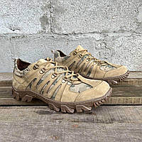 Кросовки демисезонные военные пиксель - бежевый (40-46 р) Обувь ВСУ тактическая мужская кожаная камуфляж MAR