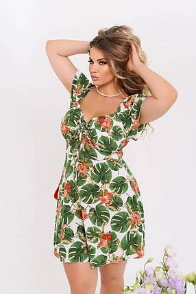 Сукня софт з принтом з короткими рукавами лагідне розміри батал, фото 2