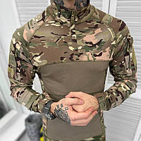Тактическая рубашка мультикам для военных (L - 3XL) Кофта multicam боевая военная камуфляжная весна - лето MAR