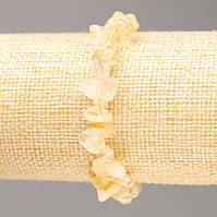 Браслет Цитрин крихта d-11-6х5-2(+-)мм на резинці L- 18см купити біжутерію оптом в інтернеті