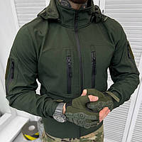 Куртка тактическая soft shell олива (L- XXL) весна Прочная армейская мужская водоотталкивающая для военных ЗСУ