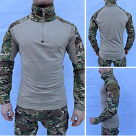 Тактическая рубашка мультикам для военных (S - 3XL) Ubacs рукав в цвете multicam боевая камуфляжная для ВСУ