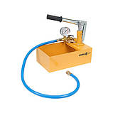 Ручний компресор для контролю густини систем (тиск 4 МПа) ємність 5л (шланг 90 см) Vorel 55400 (Польща), фото 2