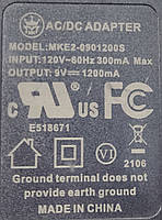 Блок живлення AC/DC Adapter 108W 9V=1200mA (MKE2-0901200S) Б/У, фото 4