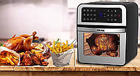 Багатофункціональна піч аерофритюрниця 12 програм електрична Air Fryer DMS HF-12S-XXXL 1800 Вт, фото 6