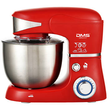 Тістоміс, міксер планетарний для дому DMS КМ-1500 Red 1500 Вт, 5л + Насадки, Міксер для тіста