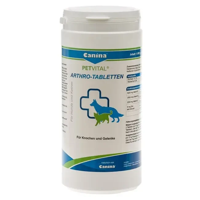 Добавка для котів та собак Canina PETVITAL Arthro-Tabletten для суглобів 1000 таблеток 1 кг