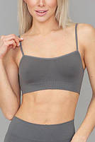 Безшовний Топ на тонких бретелях Giulia Cami Top різні кольори розміри S/M L/XL, фото 10