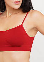 Безшовний Топ на тонких бретелях Giulia Cami Top різні кольори розміри S/M L/XL, фото 9