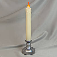 Свічка LED у свічнику L24см (срібна) 4246510