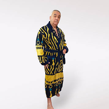 Чоловічий махровий турецький якісний халат, розмір L-XL 54-60 100% Бавовна, Туреччина ТМ Неome