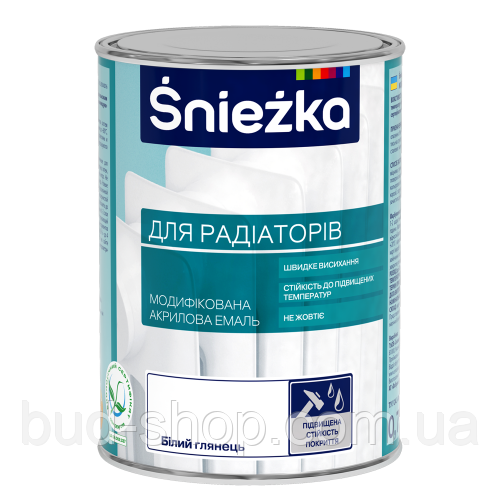 Емаль для радіаторів акрилова (0,75л) (уп-8 шт) (уп-8шт) (п-768шт)