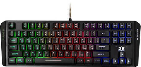Клавіатура 2E Gaming KG355 LED 87key USB Black (2E-KG355UBK), фото 2
