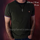 Чоловіча шовкова цепочка з хрестиком на жорсткому вушку. Шовковий шнурок з срібним замком і хрест., фото 8