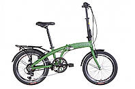 Городской складной велосипед 20 дюймов для взрослых AL 20"ONYX зеленый