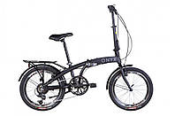 Городской складной велосипед 20 дюймов для взрослых AL 20"ONYX чёрный
