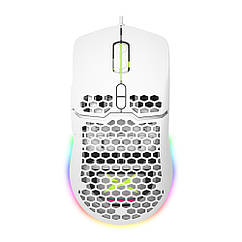 Легка ігрова миша Delux M700 з RGB-підсвіткою Білий