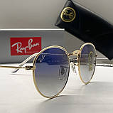 Жіночі сонцезахисні окуляри Ray ban round 3447-1, фото 3