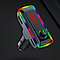 Bluetooth FM-Модулятор в авто 3в1 з RGB підсвічуванням та LED-екраном, F12 / ФМ передавач у прикурювач, фото 5