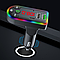 Автомобільний FM-Модулятор 3в1 з Bluetooth, RGB підсвічуванням та LED-екраном F4/F7 / Фм-трансмітер з USB в машину, фото 4