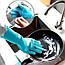 Рукавички для миття посуду з ворсинками Kitchen Gloves, Блакитні / Силіконові рукавички універсальні, фото 4