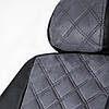 Чохли на сидіння Чері Тігго 1 ФЛ (Chery Tiggo I FL) 3Д алькантара ромбами сірі, фото 6