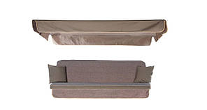 Комплект для садових гойдалок Seattle матрас салатовый дерюга 8510, тент т-зеленая дерюга 8503 (ОСТ-ФРАН ТМ) матрац сіро-бежевий