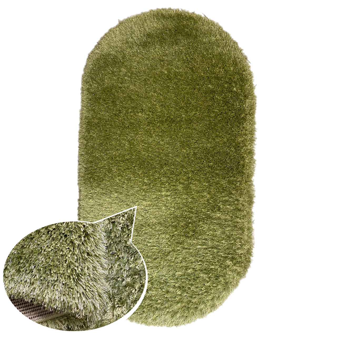 80x150 см Килимок Shaggy poliester LOTUS оливковий