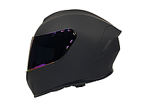 Шлем мотоциклетный закрытый MX-813 черный матовый стекло хамелеон M