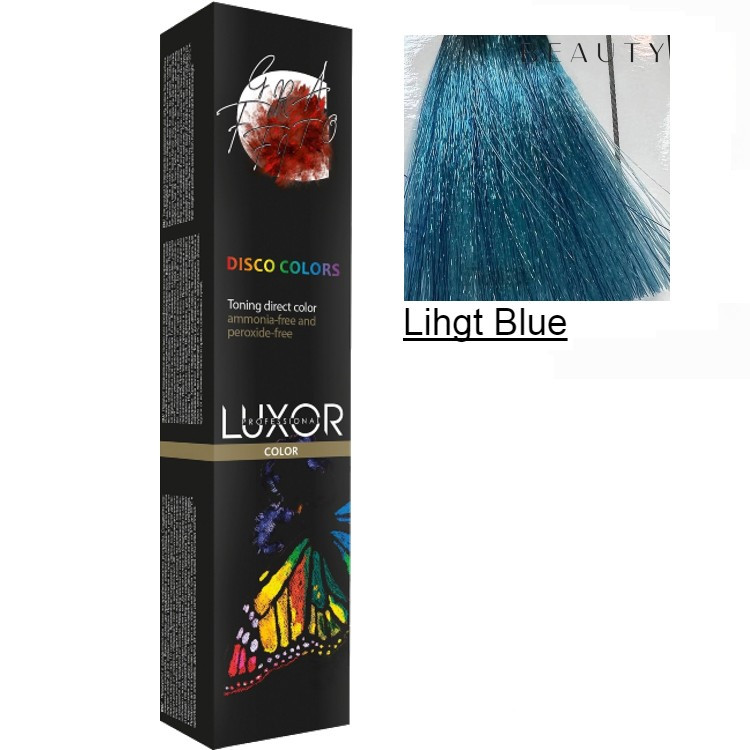 Пігмент прямої дії для волосся (Голубий) LUXOR Professional Disco Colors Lihgt Blue 100 мл.
