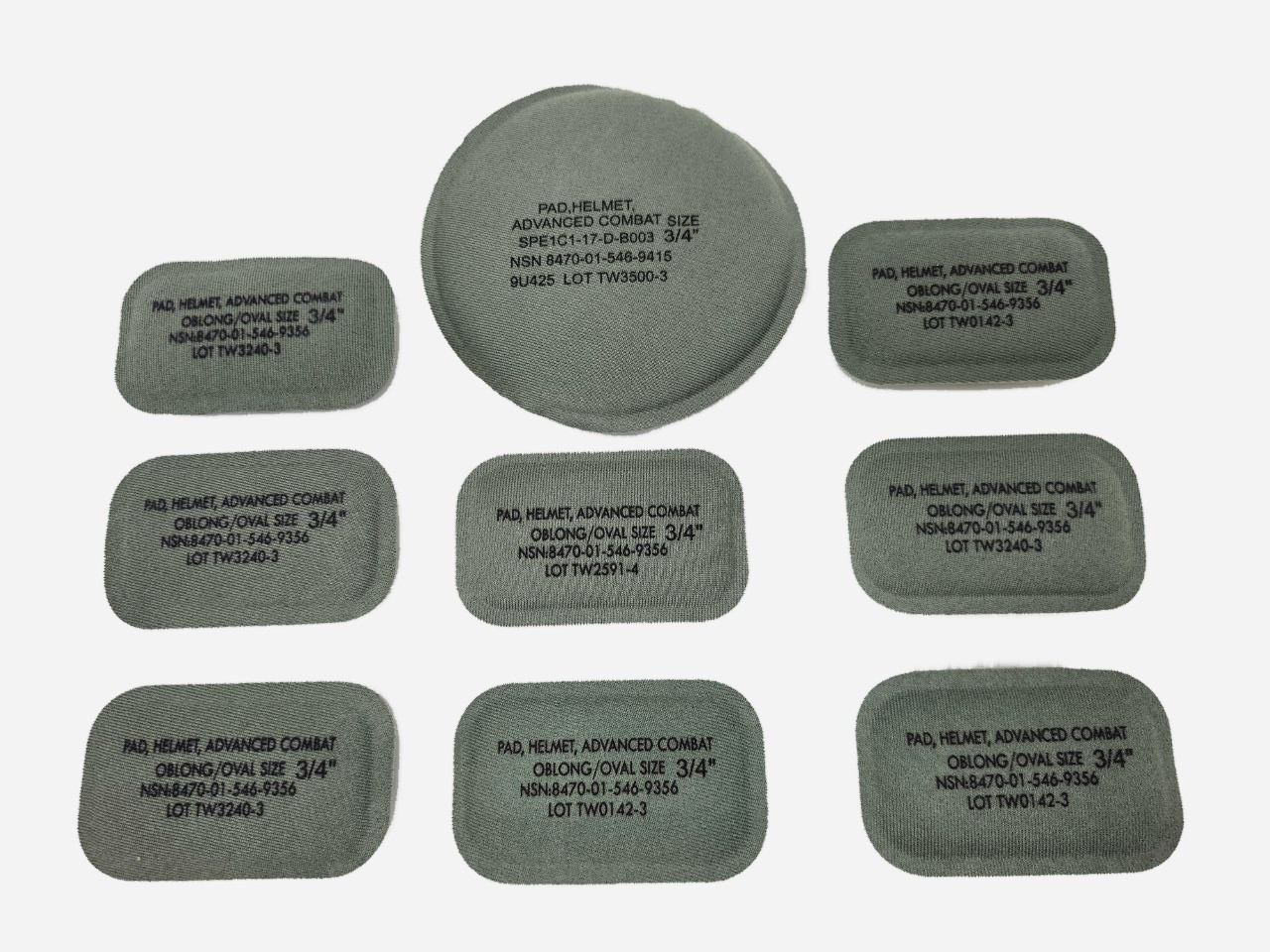 Комплект подушок Pad Set 2 для балістичного шолома, оригінал USA, NSN 8470-01-546-9356