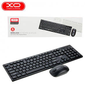 Bluetooth Клавіатура XO KB-02 + миша black, фото 4
