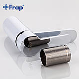 Змішувач для умивальника Frap F1041, білий/хром, фото 3