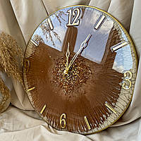 Часы настенные круглые из эпоксидной смолы EPOXY M50 30x30 см