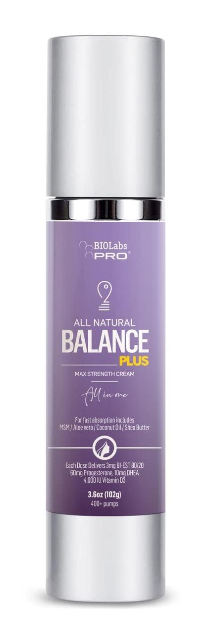 BIOLabs PRO Natural balance cream PLUS / Балансуючий крем плюс Естроген, Прогестерон, ДГЕА 102 грамів