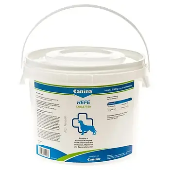 Дріжджові таблетки з ензимами та ферментами для собак Canina Hefe для травлення 3100 таблеток 2.5 кг